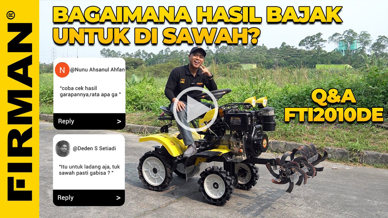 BAJAK SAWAH LANGSUNG RATA TANPA SINGKAL DAN GELEBEK QNA FTI2010DE